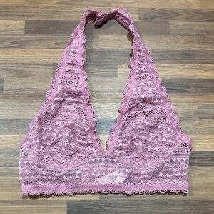 Victoria's Secret Pink Lace Halter Bralette